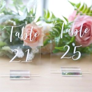Uniqooo Acrylic 1 - 25 Centerpiece Table Number Signs